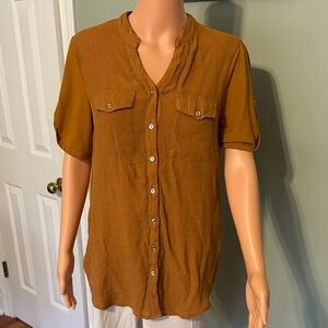 Women's Button Down Shirt in Brown